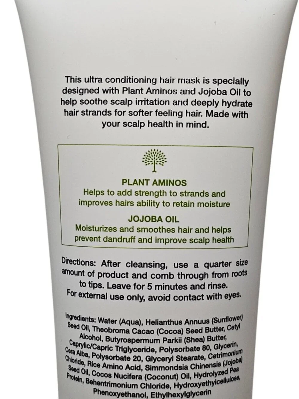 Plantanicals Scalp Health Deep Conditioning Hair Mask Plant Aminos Jojoba Oil